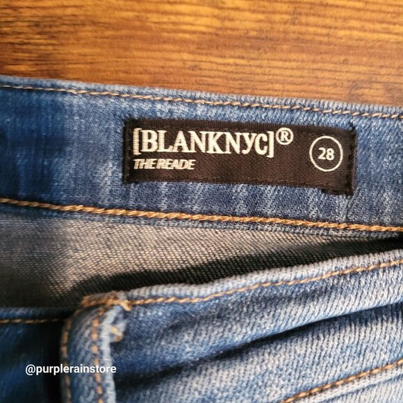 Blanknyc Jeans 28 The Reade Skinny Mid Rise Fringe Hem Boho Western Stretch - Picture 4 of 12